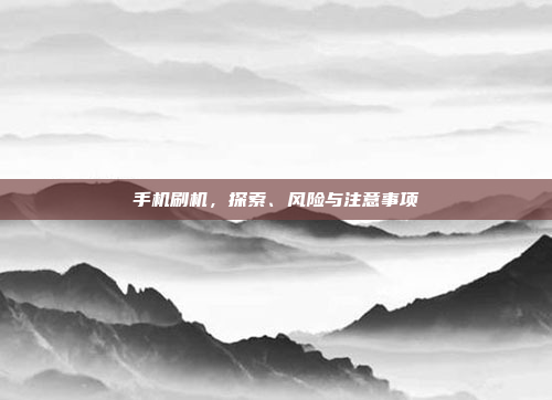 手机刷机,探索、风险与注意事项
